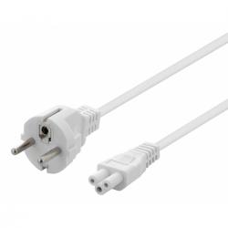 Deltaco Cable Straight Cee 7/7-iec C5 3x1,0mm2 Wht 3m - Ledning