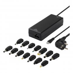 Deltaco Laptop Charger, 120w, 14 Adapters, Led Display - Oplader